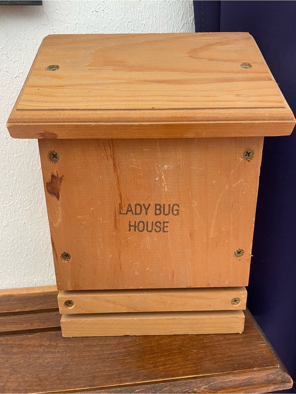 Wooden Lady Bug House Garden Gate Unique Outdoors Decor Fairy